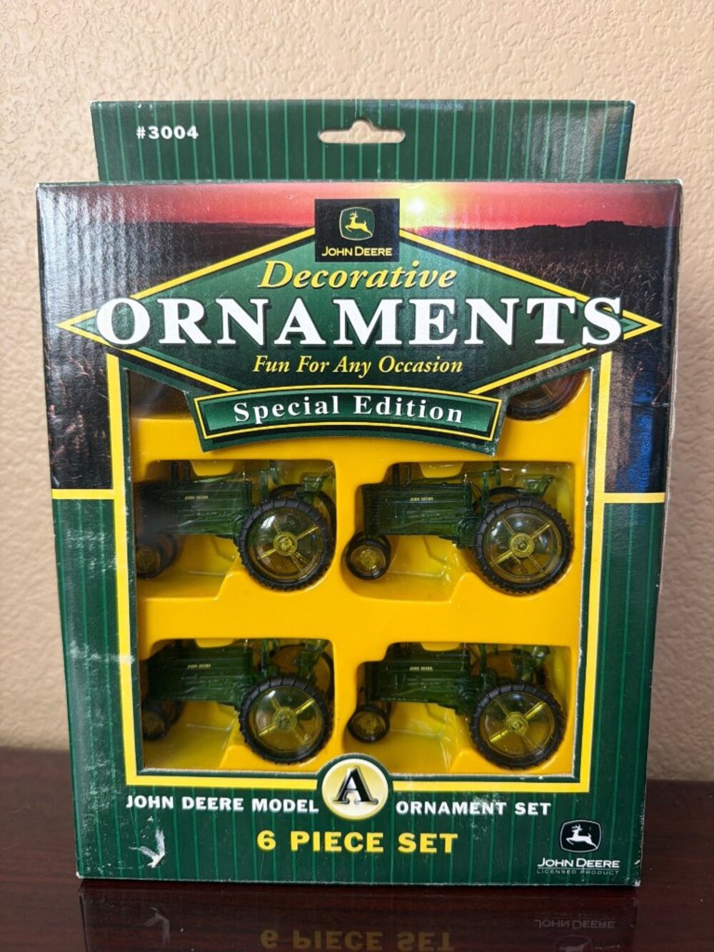Vintage 1990s John Deere Model A Decorative Ornaments 6-Pc Set #3004 CTH New